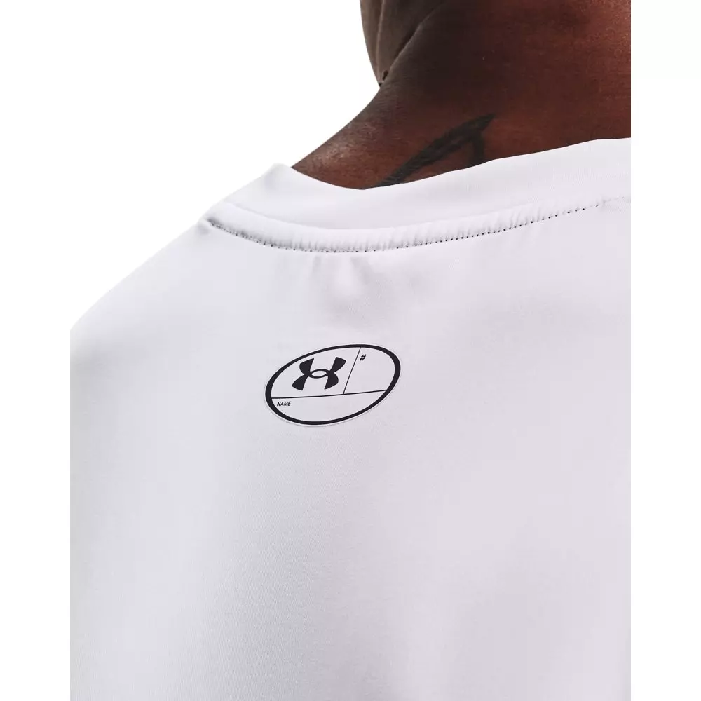 Under Armour Men's HeatGear Compression Tank Top - WHITE/BLACK