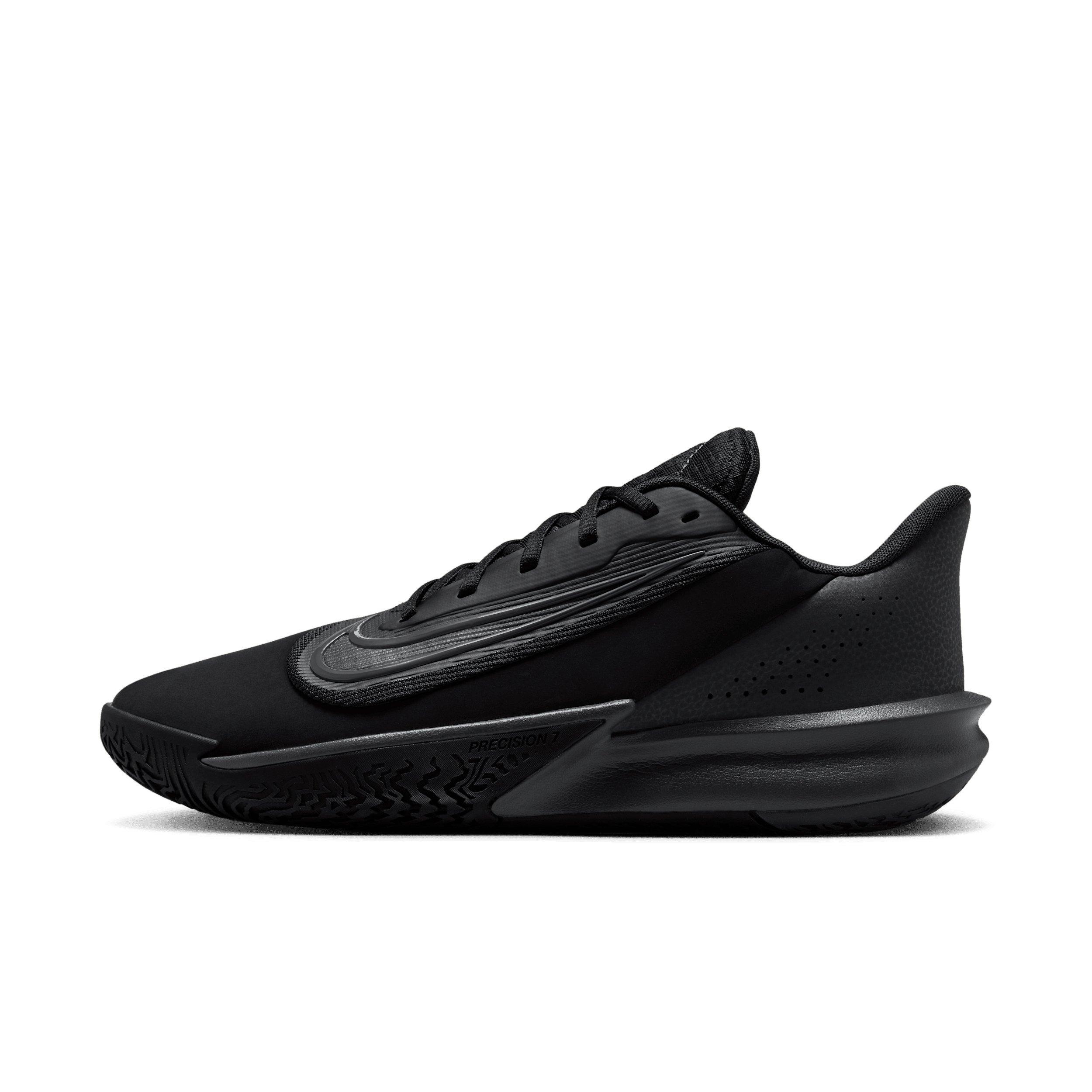 Nike Precision 7 Low "Black/Anthracite" Men's Basketball Shoe - BLACK/ANTHRACITE Thumbnail View 2