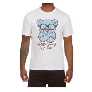 Hustle Gang Men's Neo Needle Point Knit Short Sleeve T-Shirt - White/Blue - WHITE/BLUE