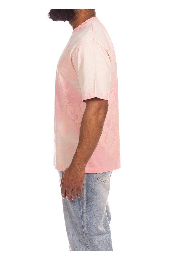 Hustle Gang Men's Unwind Knit Short Sleeve T-Shirt - Pink - PINK