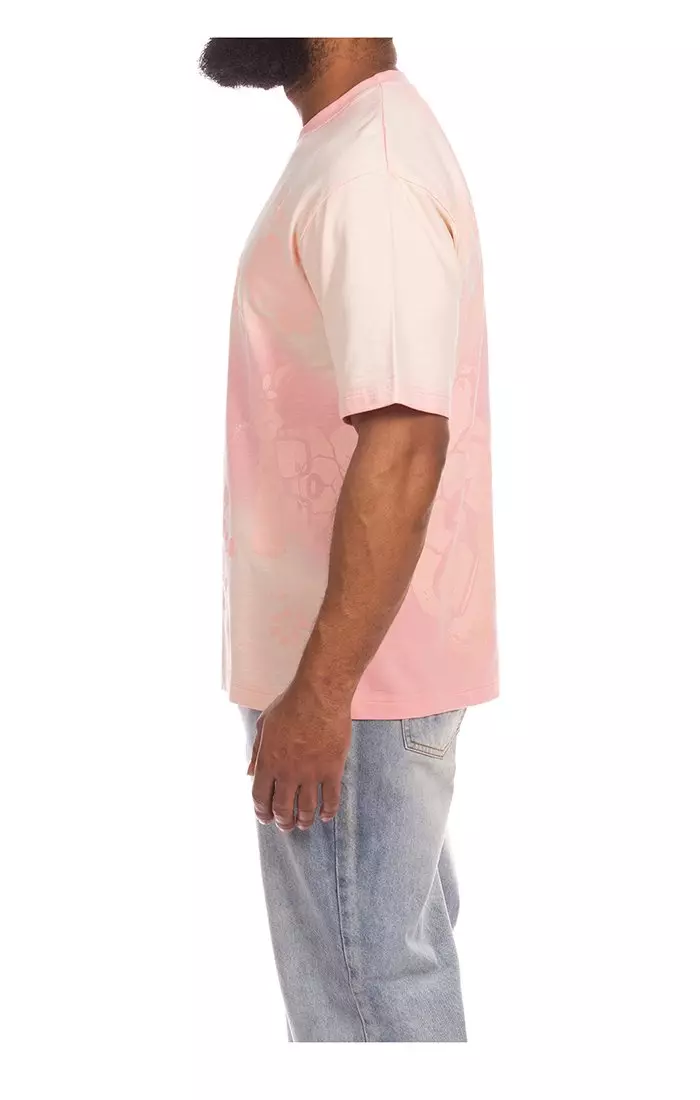 Hustle Gang Men's Unwind Knit Short Sleeve T-Shirt - Pink - PINK