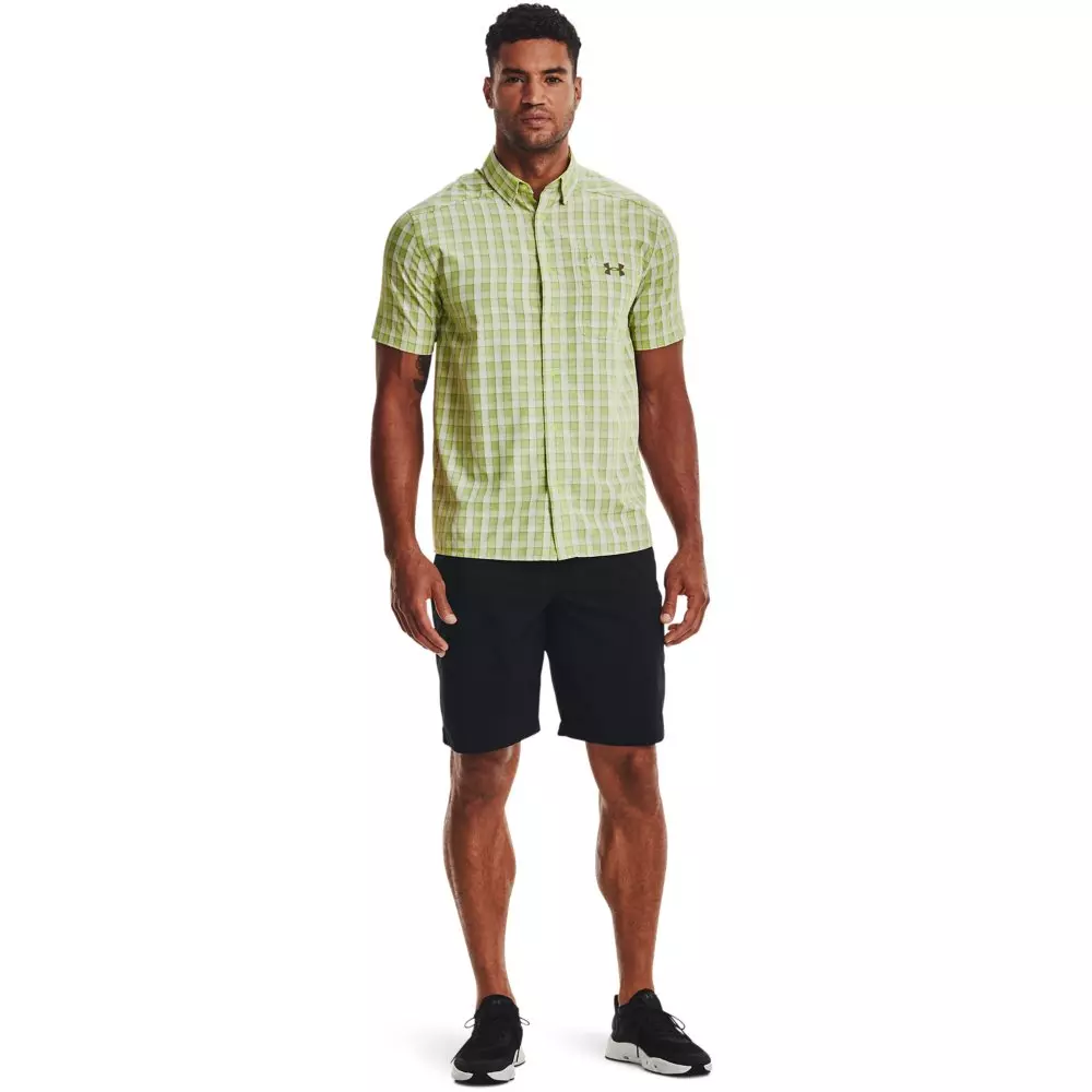 Under Armour Men's Drift Tide 2.0 Plaid Short-Sleeve Shirt - GREEN/BROWN