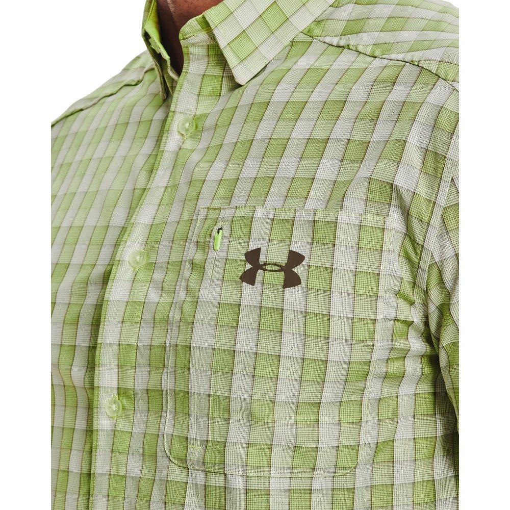 Under Armour Men's Drift Tide 2.0 Plaid Short-Sleeve Shirt - GREEN/BROWN Thumbnail View 4