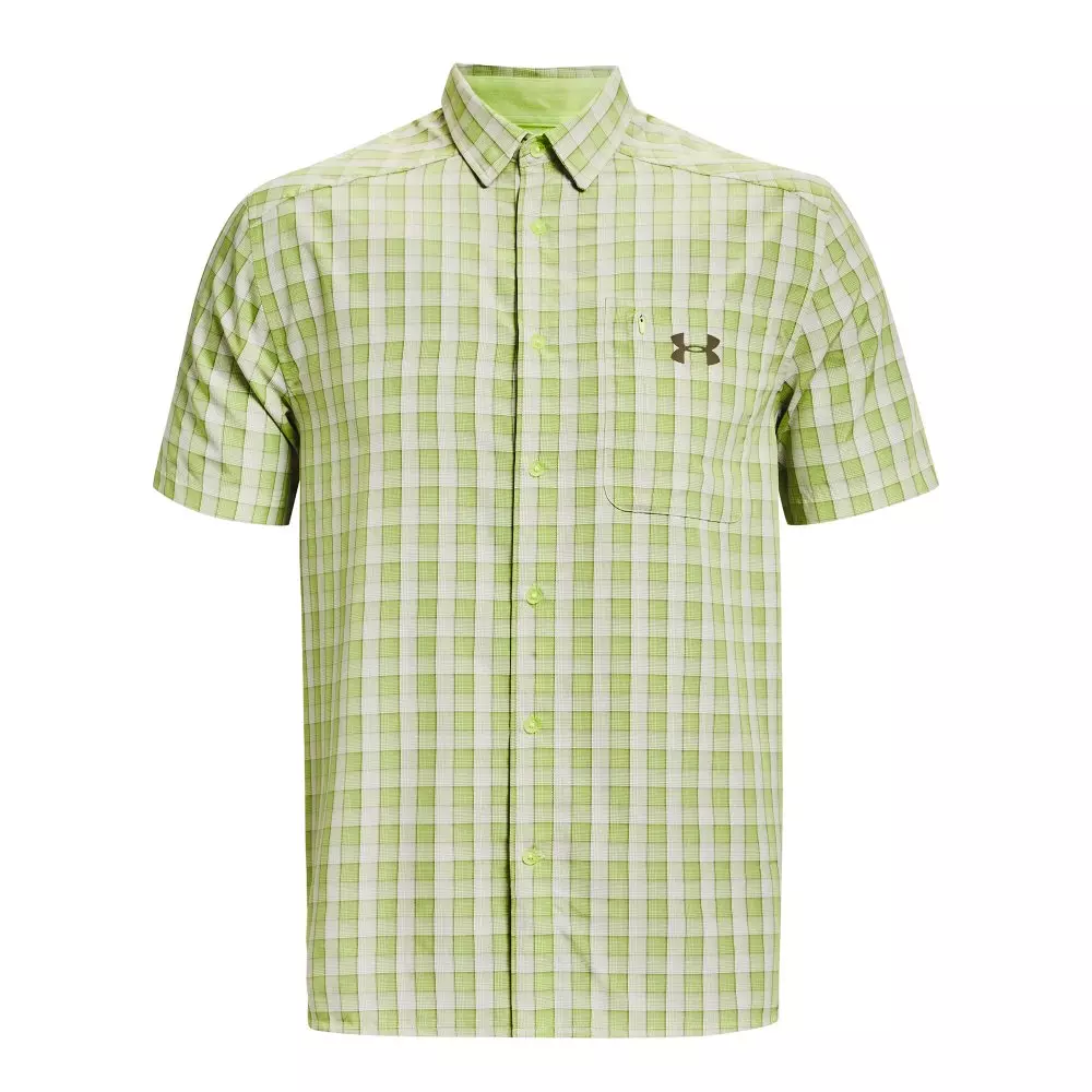 Under Armour Men's Drift Tide 2.0 Plaid Short-Sleeve Shirt - GREEN/BROWN