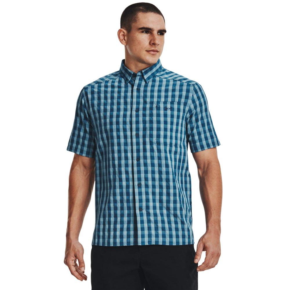 Under Armour Men's Drift Tide 2.0 Plaid Short-Sleeve Shirt - DK BLUE Thumbnail View 1
