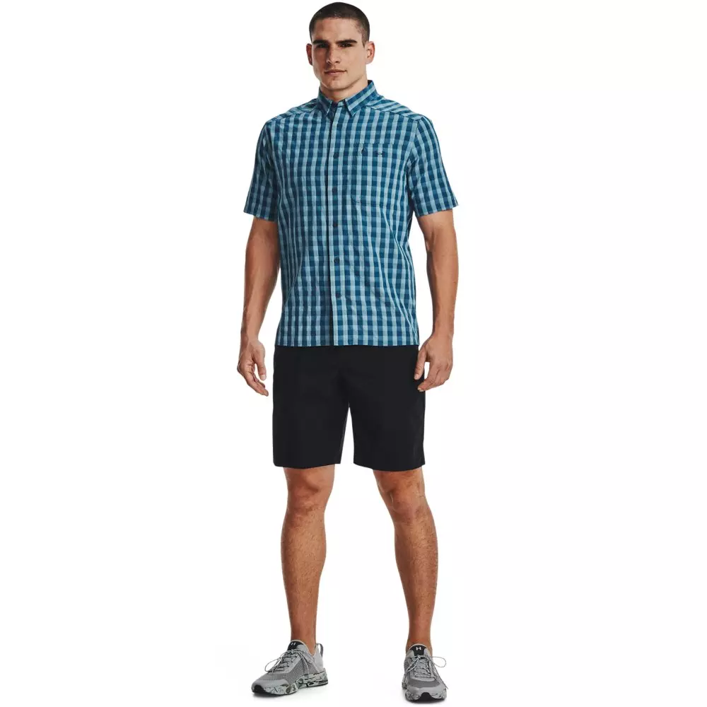 Under Armour Men's Drift Tide 2.0 Plaid Short-Sleeve Shirt - DK BLUE