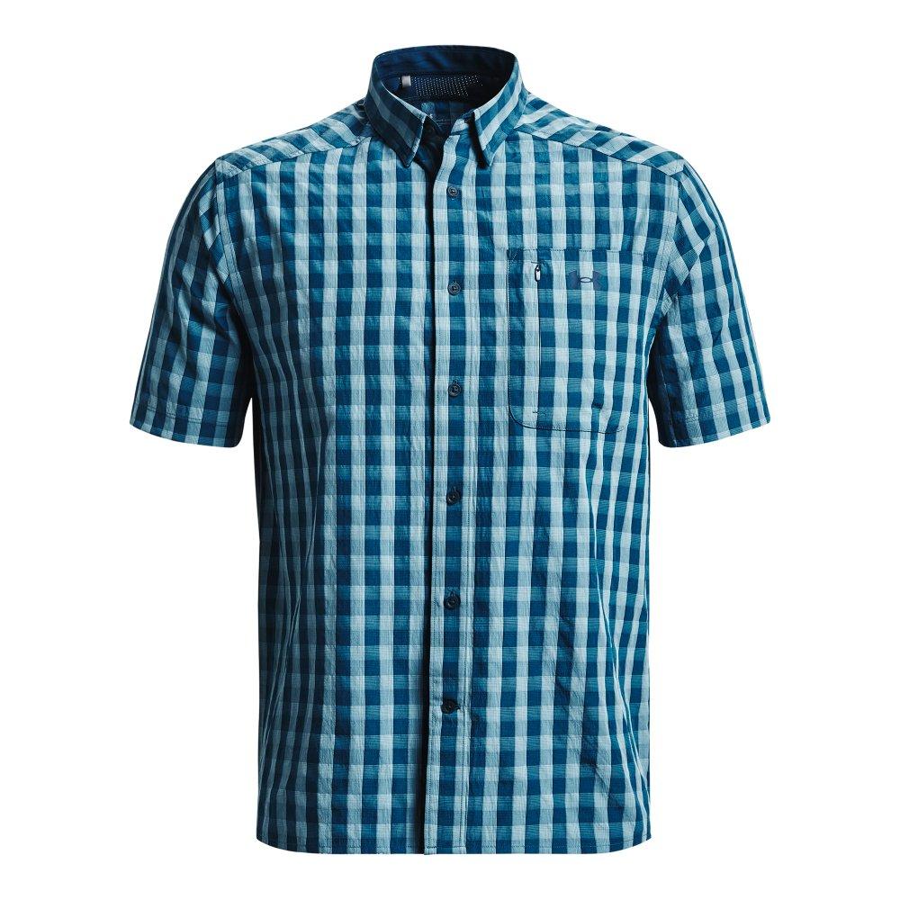 Under Armour Men's Drift Tide 2.0 Plaid Short-Sleeve Shirt - DK BLUE Thumbnail View 5