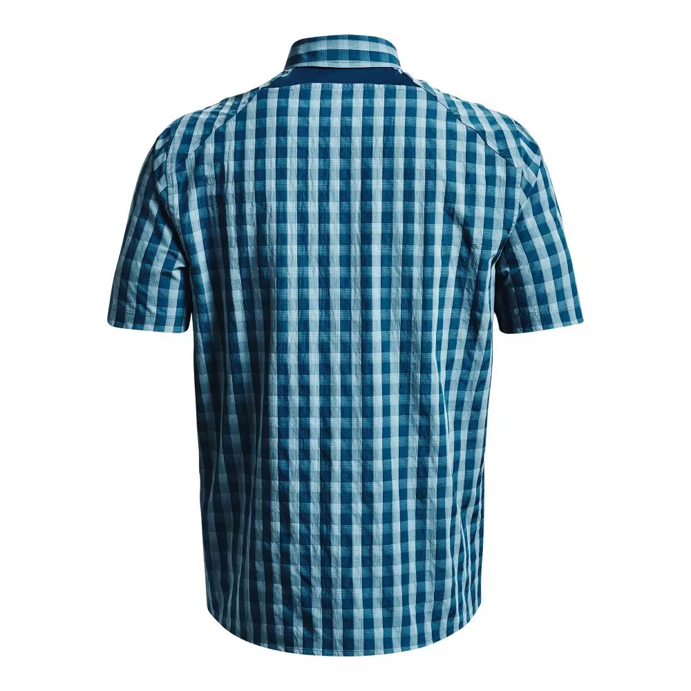 Under Armour Men's Drift Tide 2.0 Plaid Short-Sleeve Shirt - DK BLUE
