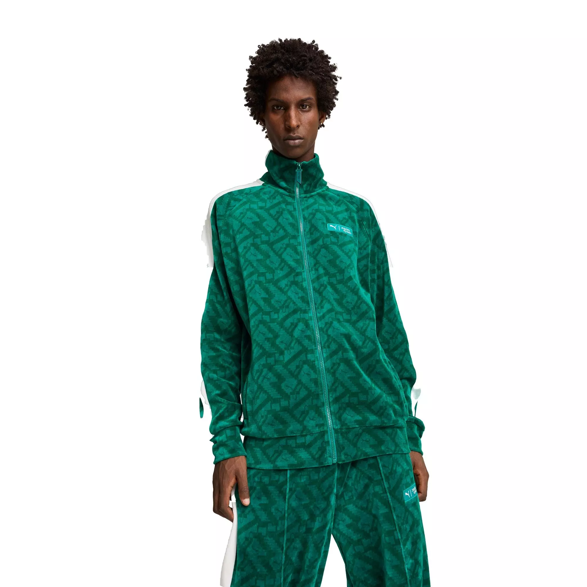 PUMA x Squid Game Men's T7 Track Jacket -Green - GREEN