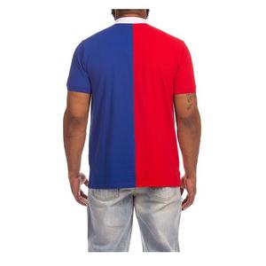 Hustle Gang Men's Urbane Short Sleeve Polo - Red/Blue - RED/BLUE