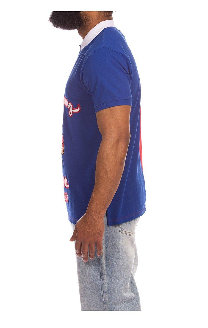 Hustle Gang Men's Urbane Short Sleeve Polo - Red/Blue - RED/BLUE