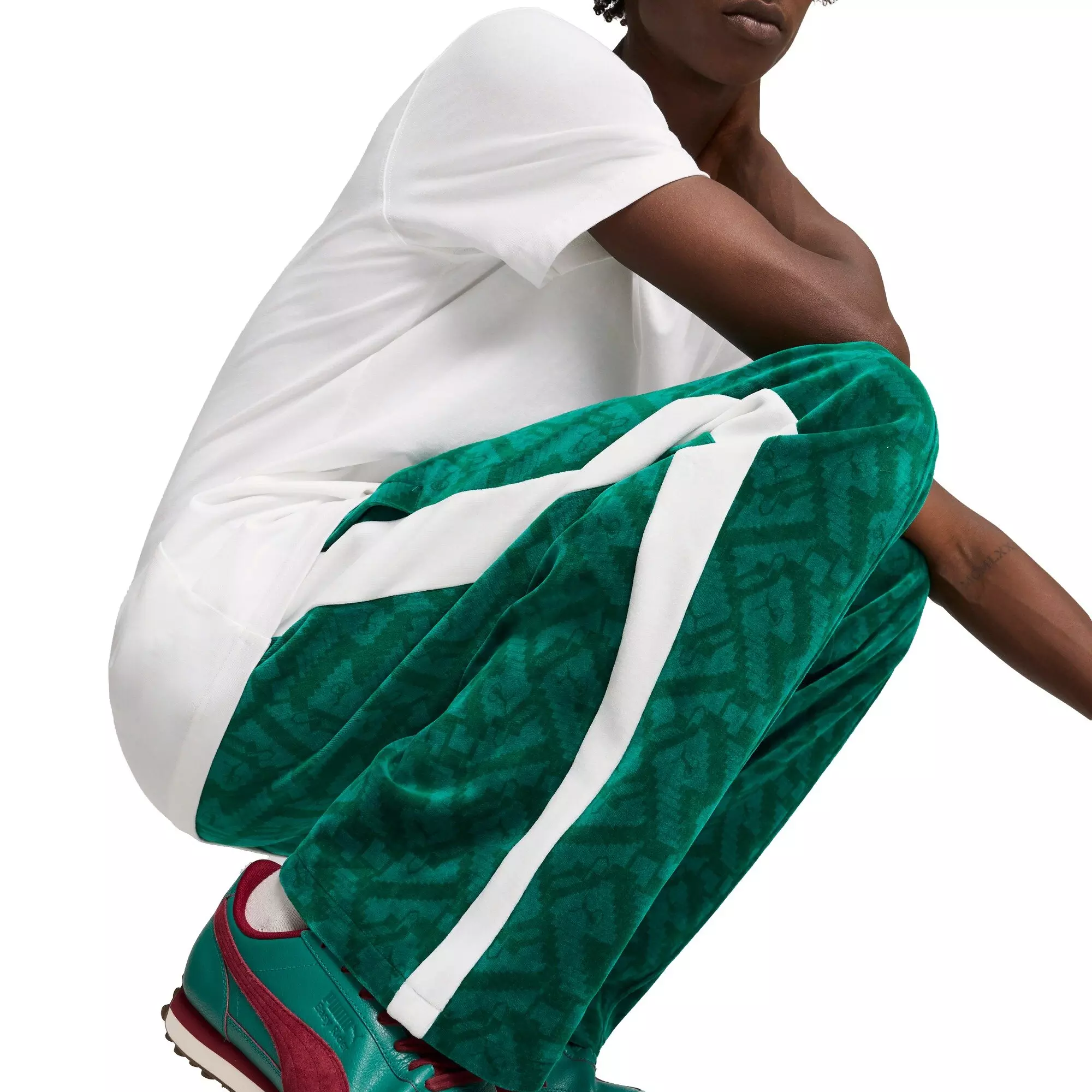PUMA x Squid Game Men's T7 Track Pants -Green - GREEN