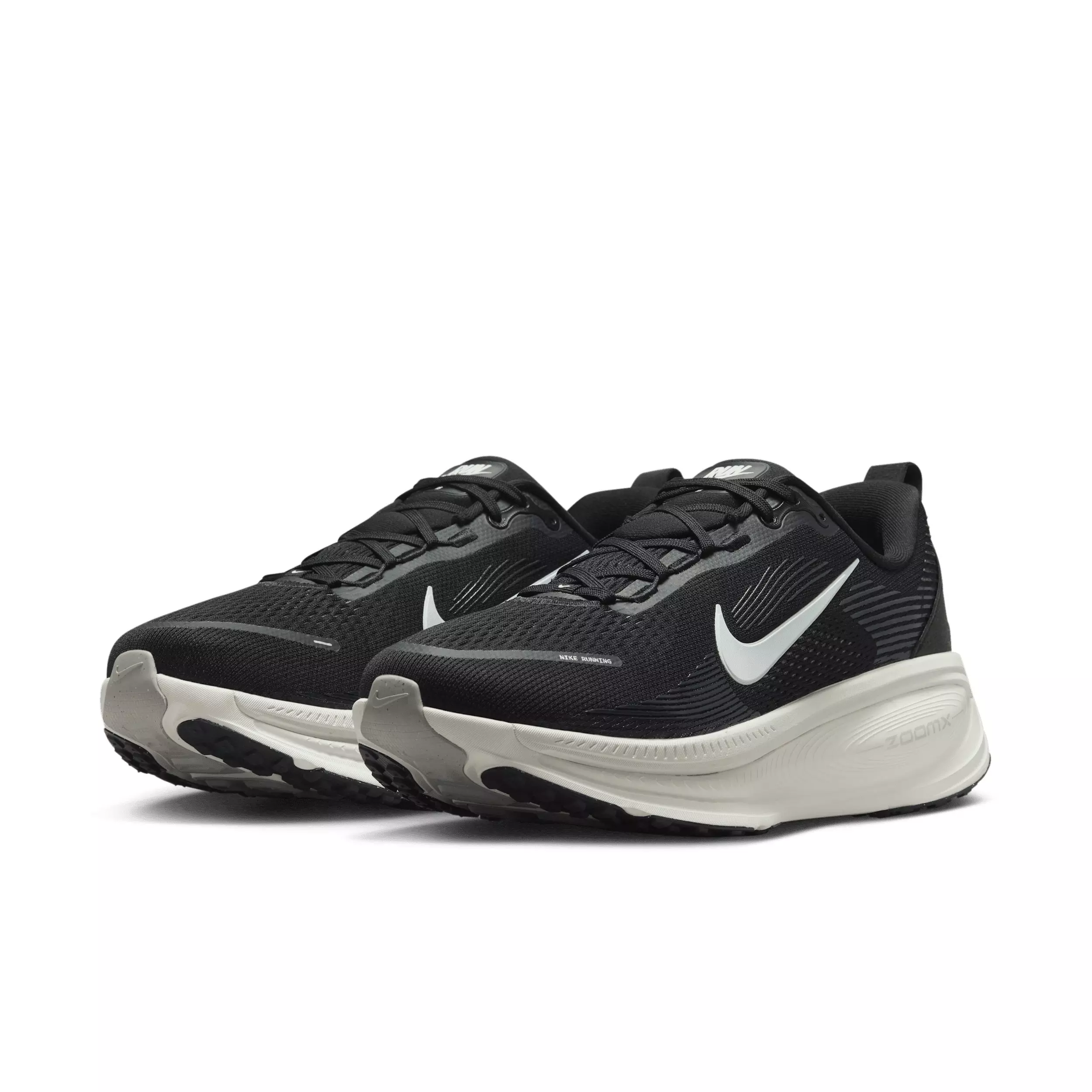 Nike Vomero 18 "Black/Coconut Milk/Light Iron Ore/Summit White" Men's Wide Running Shoe - BLACK/MILK/LT IRON/WHITE