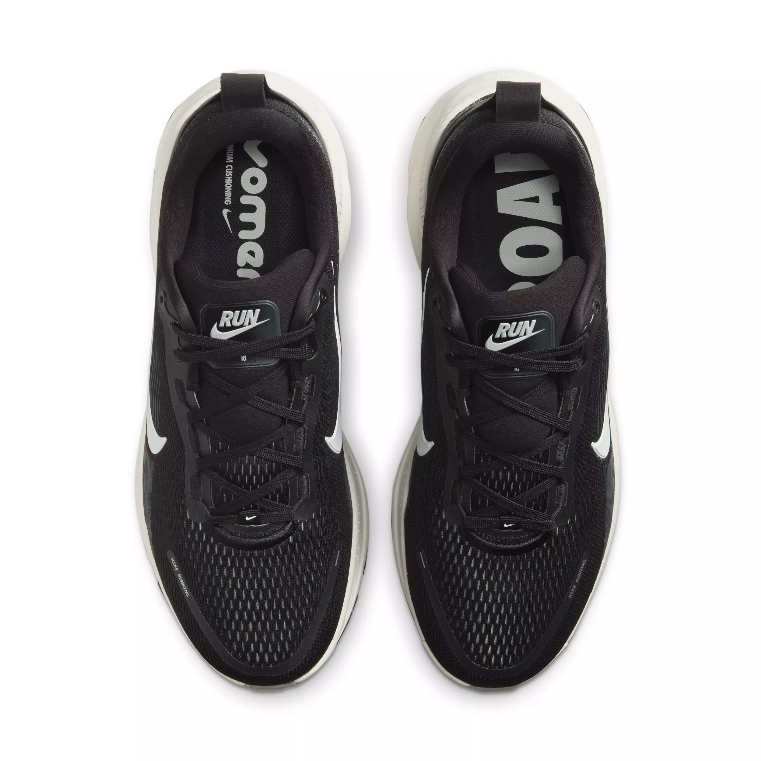Nike Vomero 18 "Black/Coconut Milk/Light Iron Ore/Summit White" Men's Wide Running Shoe - BLACK/MILK/LT IRON/WHITE