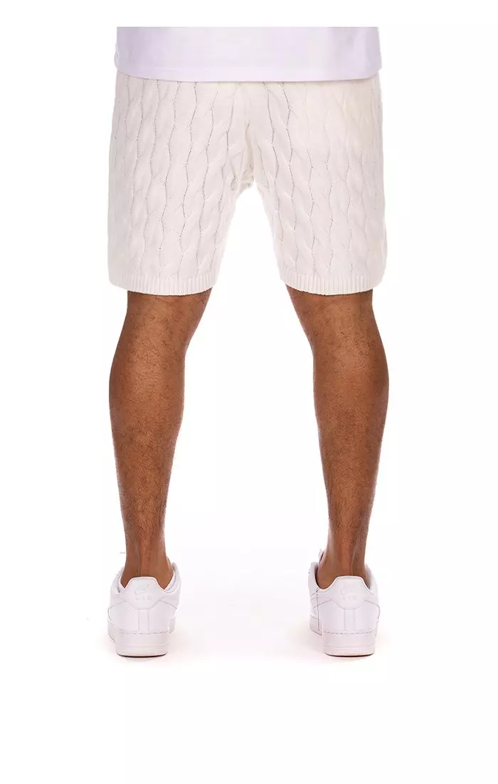 Hustle Gang Men's Bask Shorts - Cream - CREAM