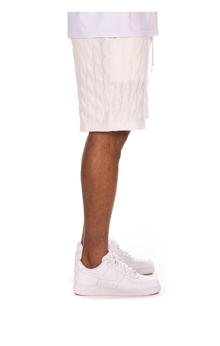 Hustle Gang Men's Bask Shorts - Cream - CREAM