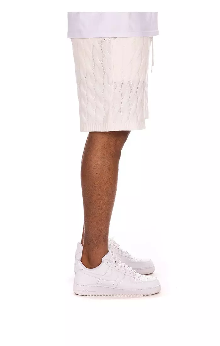 Hustle Gang Men's Bask Shorts - Cream - CREAM