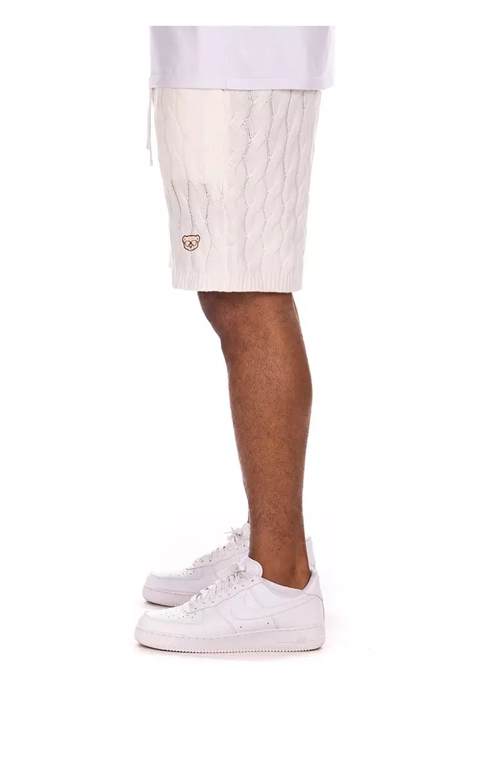 Hustle Gang Men's Bask Shorts - Cream - CREAM