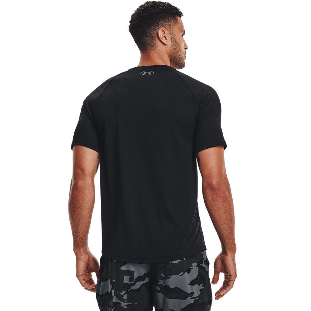 Under Armour Men's UA Tech Freedom Short-Sleeve Tee - BLACK/GREY Thumbnail View 2