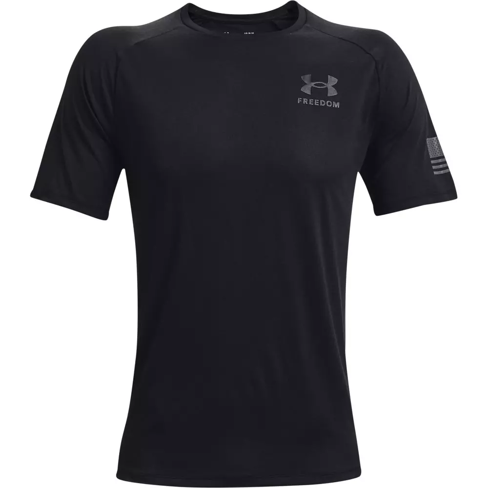 Under Armour Men's UA Tech Freedom Short-Sleeve Tee - BLACK/GREY