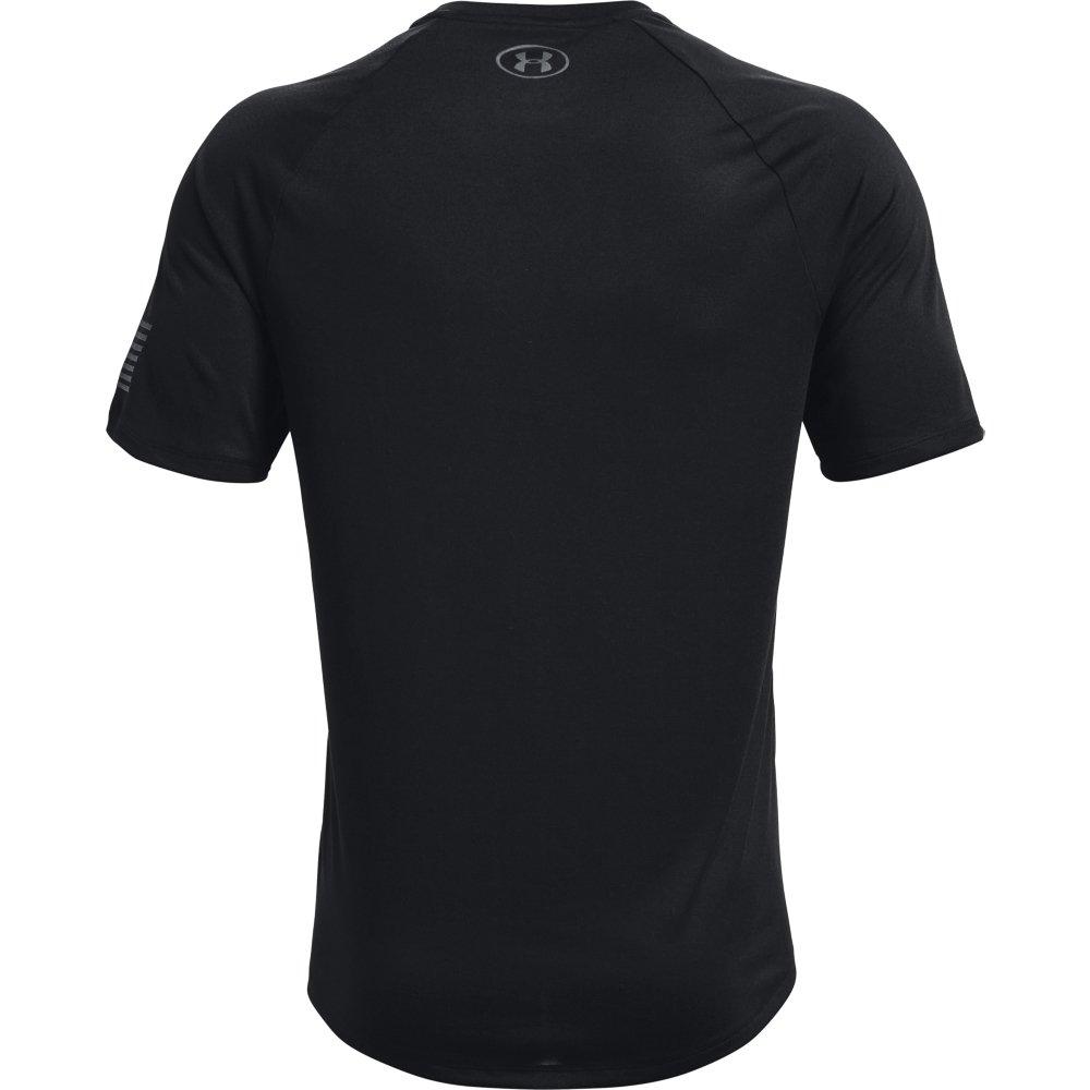 Under Armour Men's UA Tech Freedom Short-Sleeve Tee - BLACK/GREY Thumbnail View 6