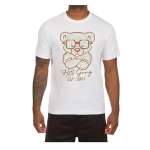 Hustle Gang Men's Neo Needle Point Knit Short Sleeve T-Shirt - White - WHITE