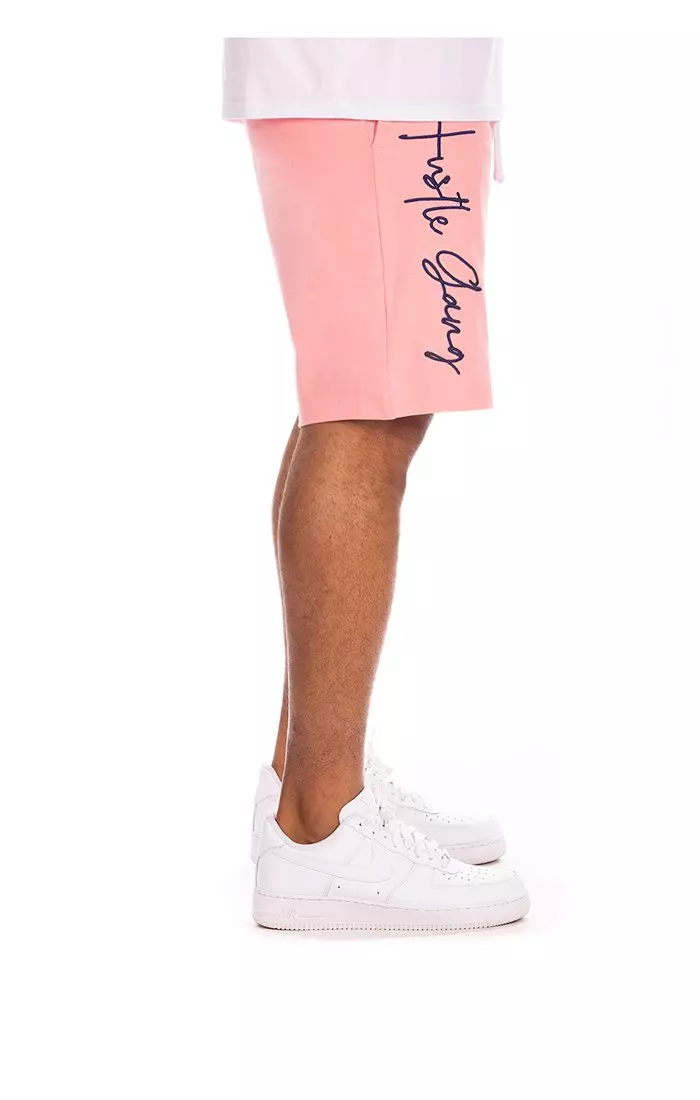 Hustle Gang Men's Chip Shorts - Pink - PINK