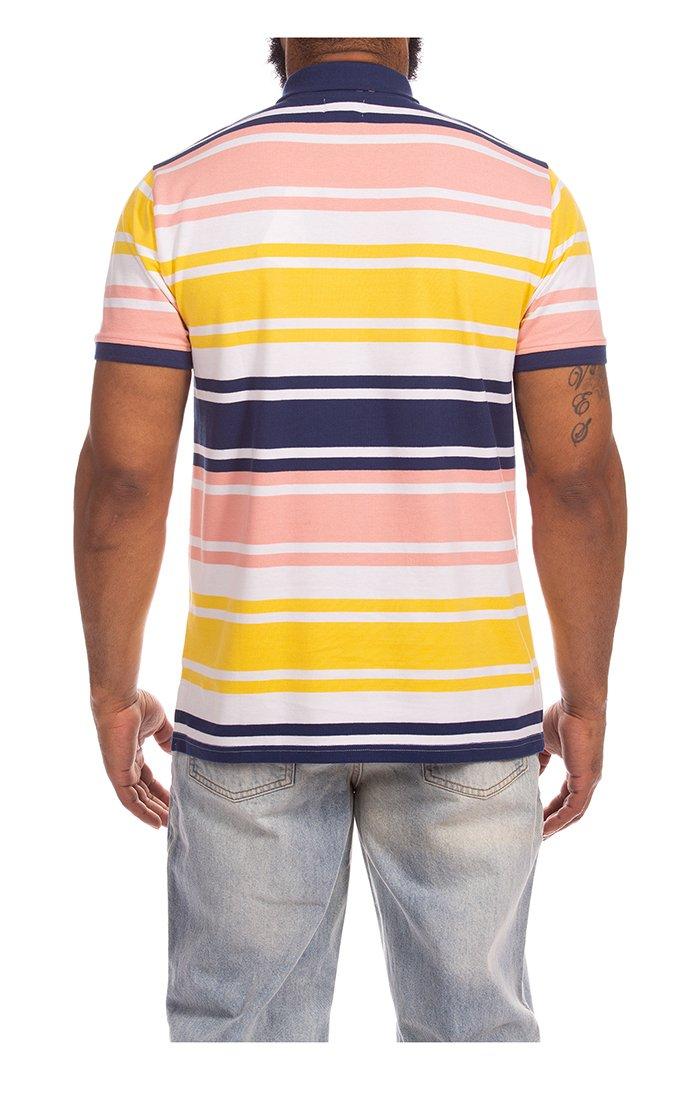 Hustle Gang Men's Break Point Short Sleeve Polo - Multi-Color - MULTI-COLOR