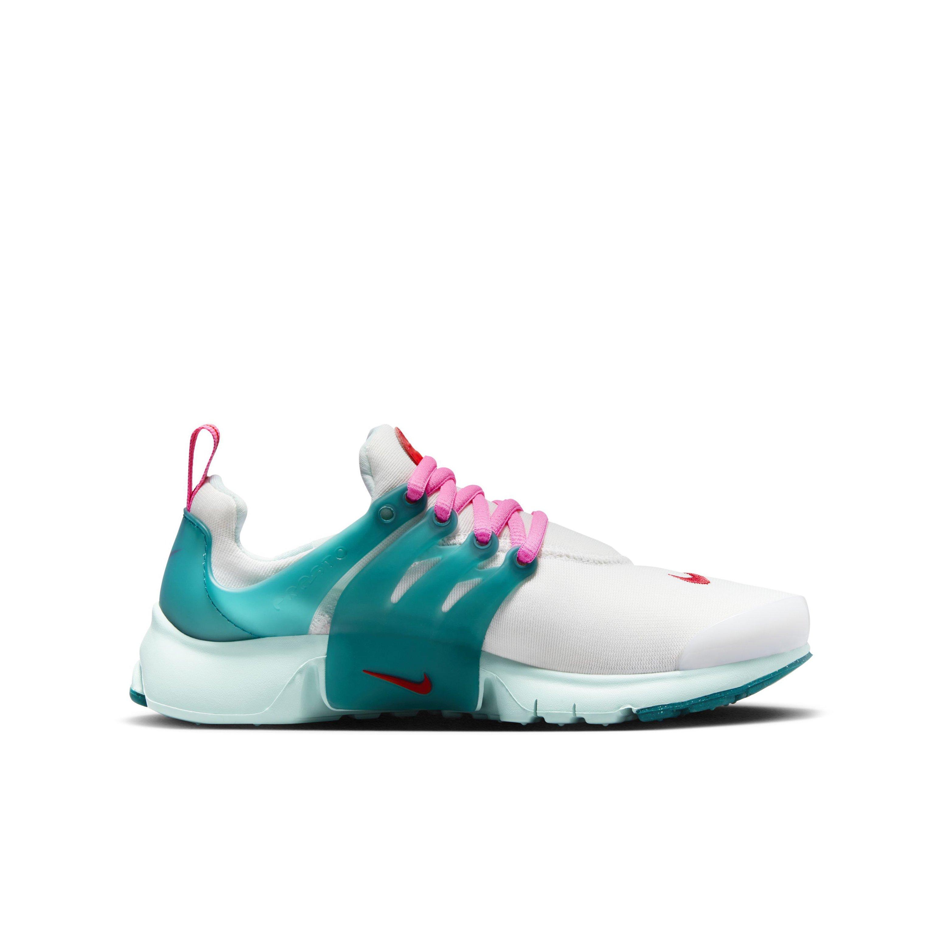 Nike Presto "White/Siren Red/Jade Ice/Geode Teal" Grade School Girls' Shoe - WHITE/RED/JADE/TEAL Thumbnail View 1