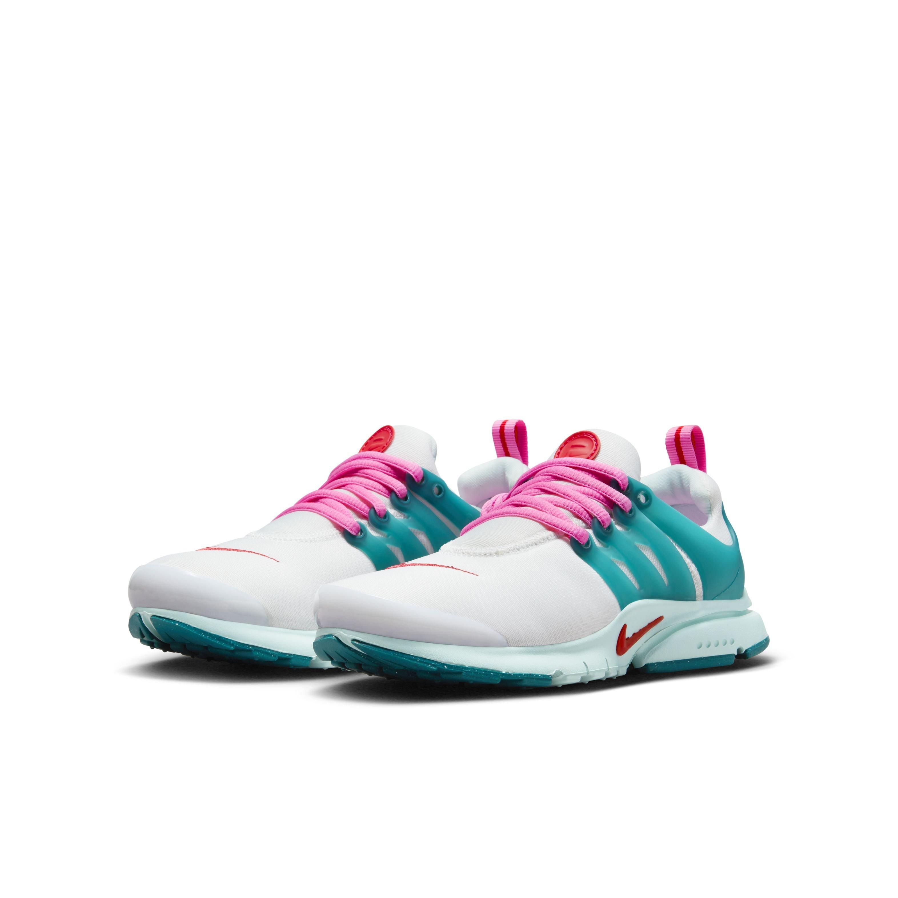 Nike Presto "White/Siren Red/Jade Ice/Geode Teal" Grade School Girls' Shoe - WHITE/RED/JADE/TEAL Thumbnail View 3