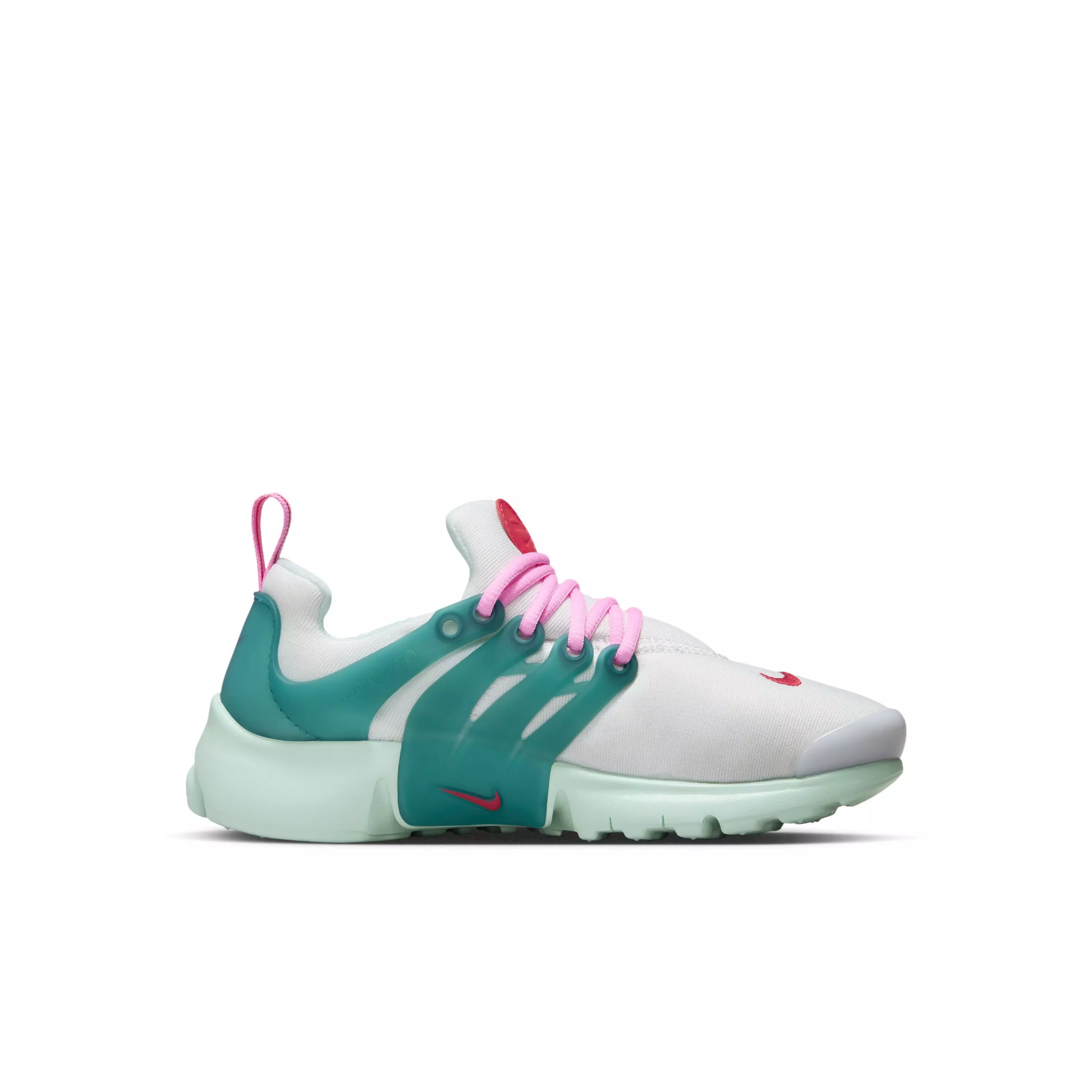Nike Presto "White/Siren Red/Jade Ice/Geode Teal" Preschool Girls' Shoe - WHITE/RED/JADE/TEAL
