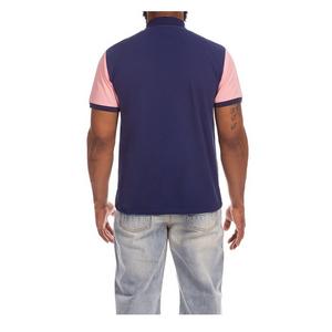 Hustle Gang Men's Doubles Short Sleeve Polo - Multi-Color - MULTI-COLOR