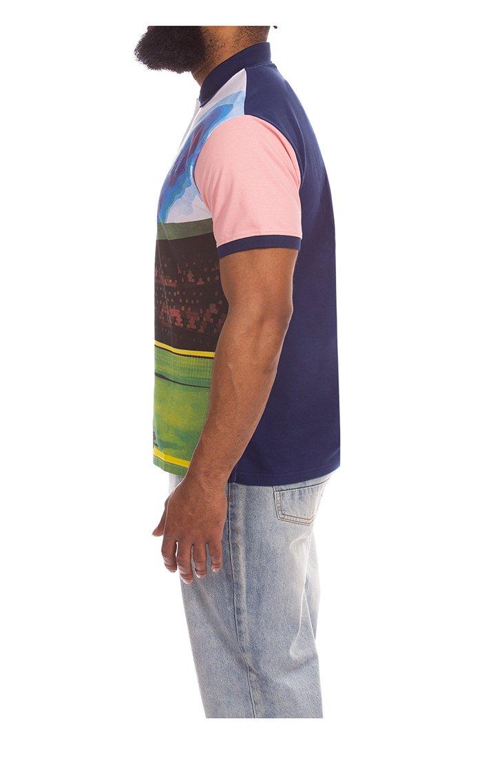 Hustle Gang Men's Doubles Short Sleeve Polo - Multi-Color - MULTI-COLOR