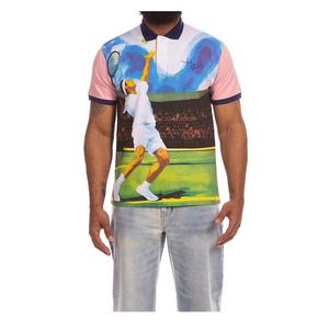 Hustle Gang Men's Doubles Short Sleeve Polo - Multi-Color - MULTI-COLOR