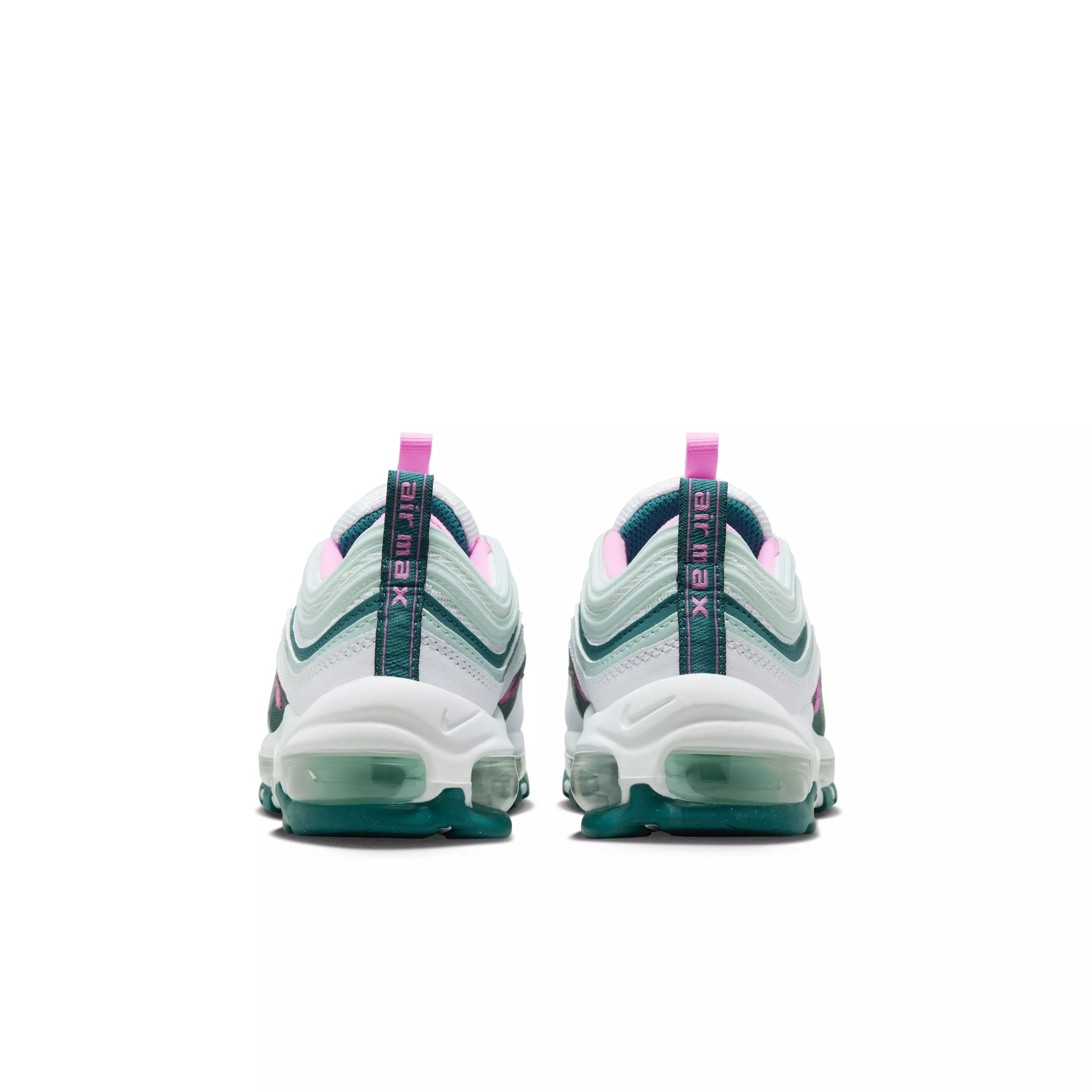 Nike Air Max 97 "White/Pink Spell/Geode Teal/Jade Ice" Grade School Girls' Shoe - WHITE/PINK/TEAL/JADE