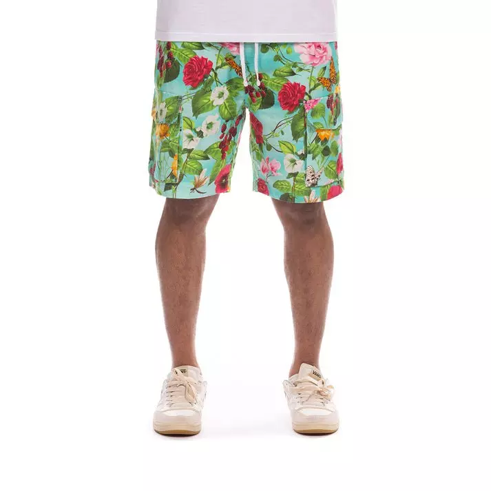 Hustle Gang Men's Florid Shorts - Multi-Color - MULTI-COLOR