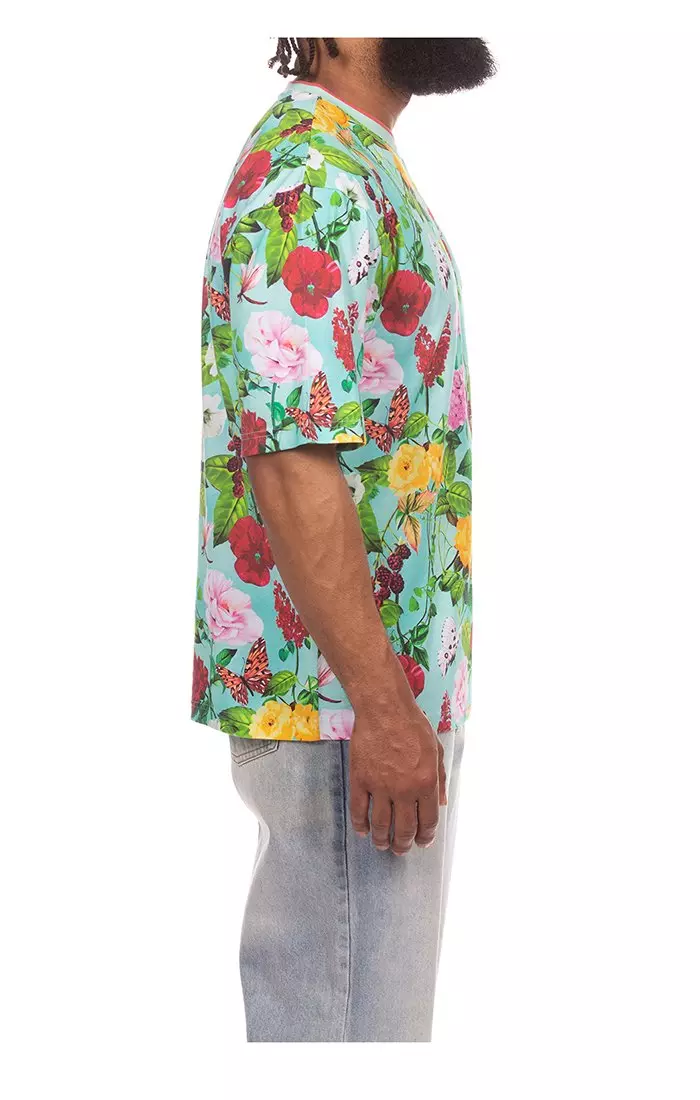 Hustle Gang Men's Posy Knit Short Sleeve T-Shirt - Multi-Color - MULTI-COLOR