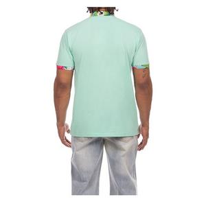 Hustle Gang Men's Corsage Short Sleeve Polo - Green - GREEN