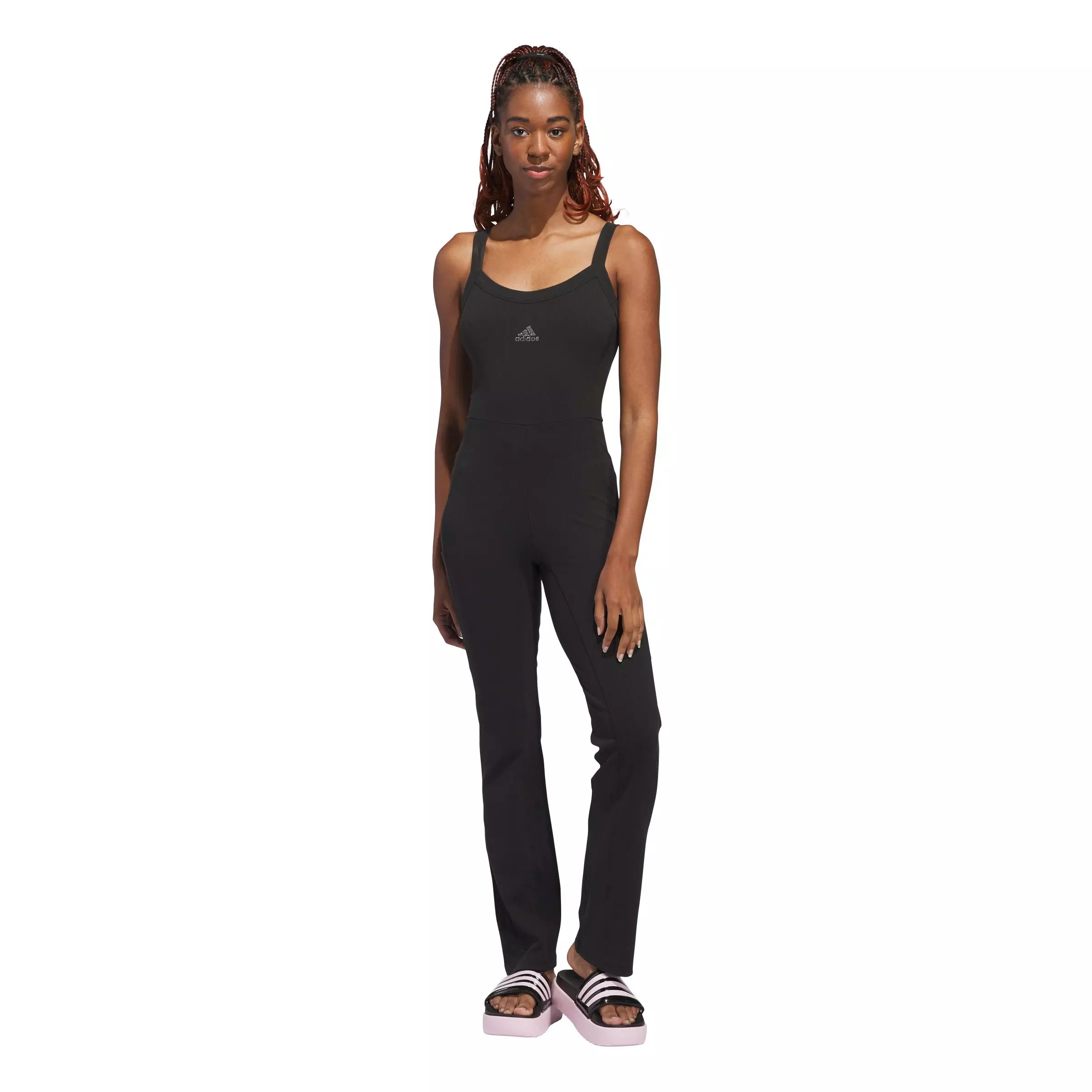 adidas Women's Y2K Glam Jumpsuit -Black - BLACK