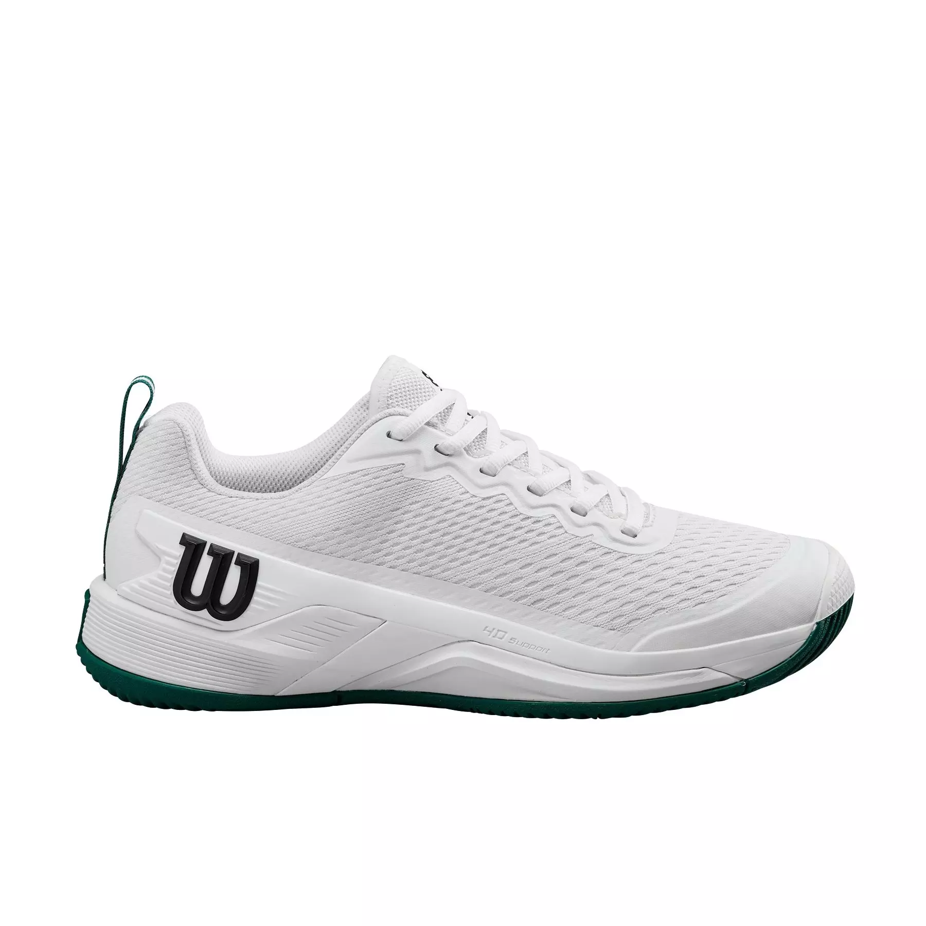 Wilson Rush Pro 4.5 "White/White/Aventurine" Men's Tennis Shoe - WHITE/WHITE/AVENTURINE