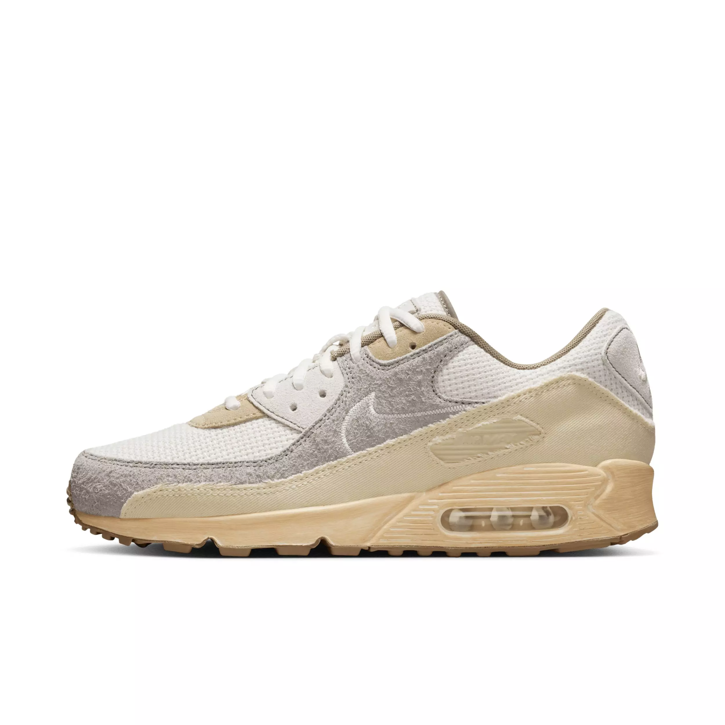 Nike Air Max 90 Premium "Muslin/Pale Ivory/College Grey/Sail" Men's Shoe - MUSLIN/IVORY/GREY/SAIL