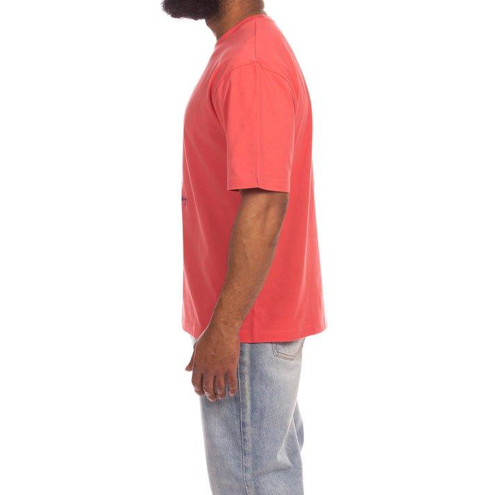 Hustle Gang Men's Volley Bear Knit Short Sleeve T-Shirt - Rose - ROSE