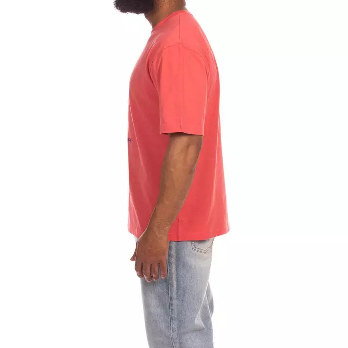 Hustle Gang Men's Volley Bear Knit Short Sleeve T-Shirt - Rose - ROSE
