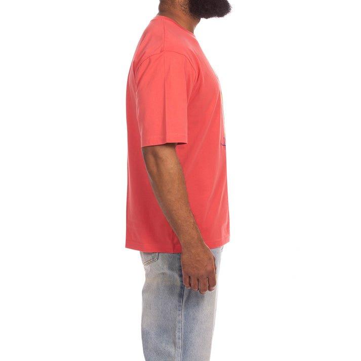 Hustle Gang Men's Volley Bear Knit Short Sleeve T-Shirt - Rose - ROSE