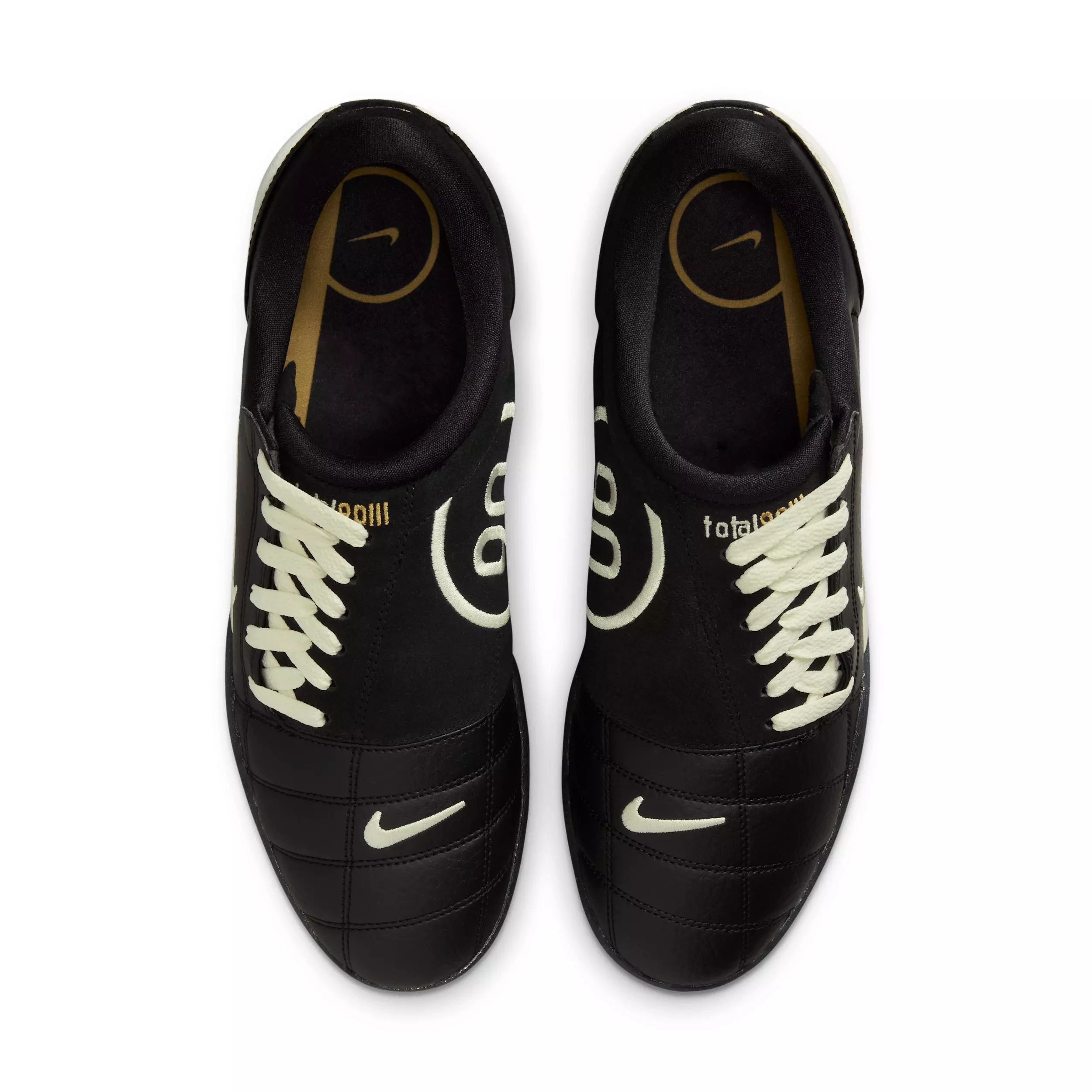 Nike Total 90 "Black/Metallic Gold/Light Orewood Brown/Coconut Milk" Men's Shoe - BLACK/GOLD/LT BROWN/MILK