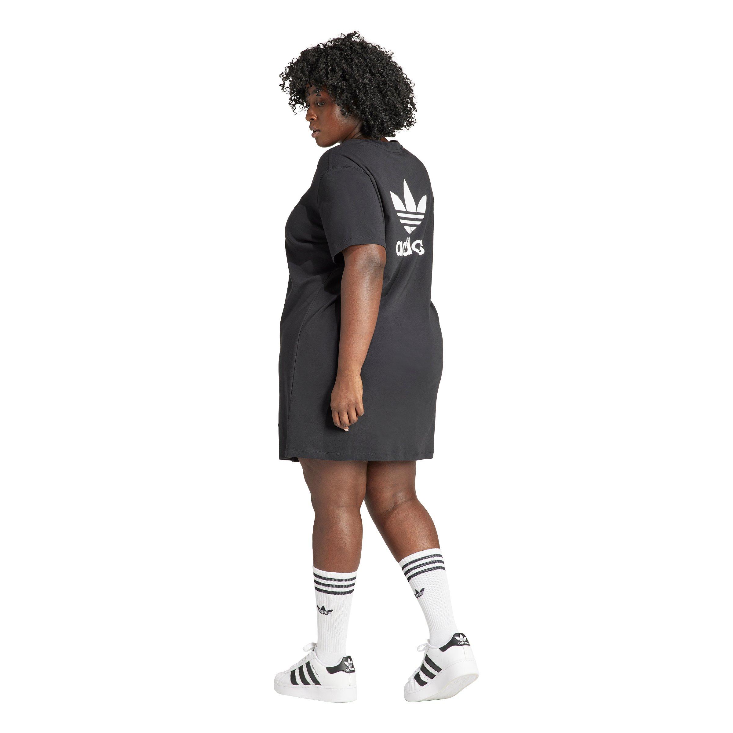 adidas Originals Women's Adicolor Trefoil Dress -Black - BLACK Thumbnail View 2