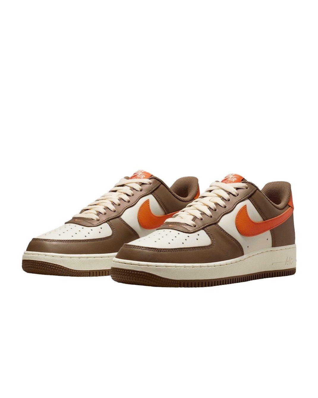 Nike Air Force 1 '07 "Mosswood Brown/Coconut Milk/Campfire Orange" Men's Shoe - BROWN/MILK/ORANGE Thumbnail View 3