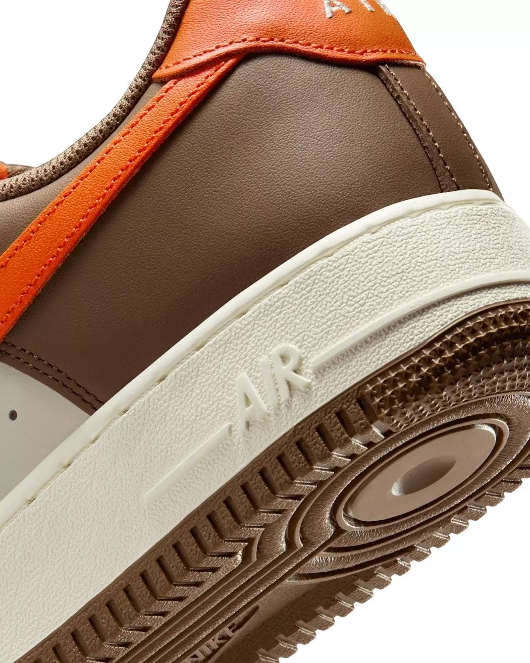 Nike Air Force 1 '07 "Mosswood Brown/Coconut Milk/Campfire Orange" Men's Shoe - BROWN/MILK/ORANGE