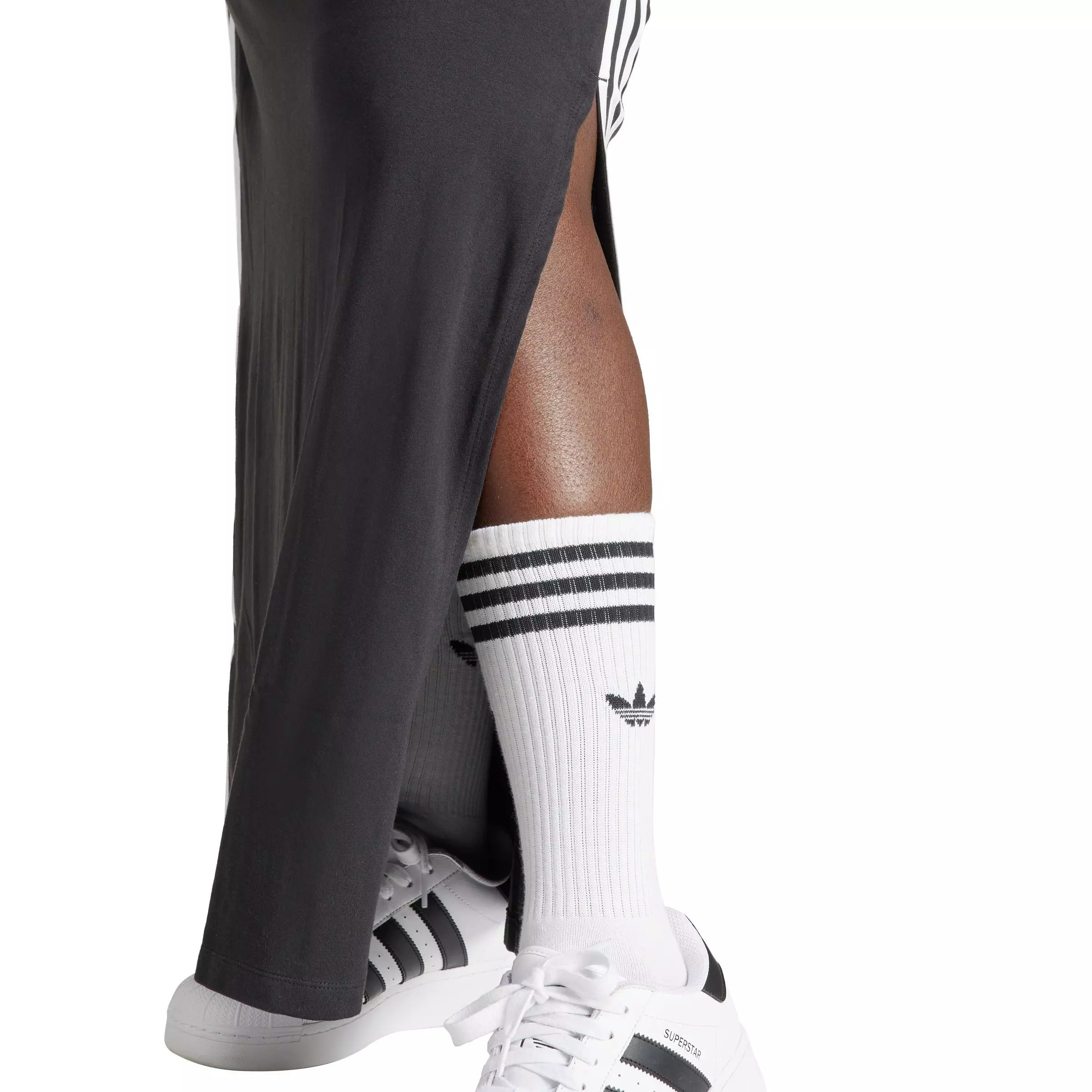 adidas Originals Women's Adicolor 3-Stripes Maxi Dress - Black - BLACK