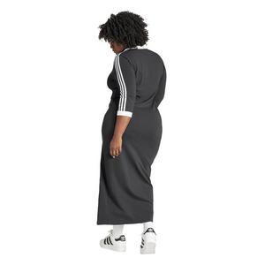 adidas Originals Women's Adicolor Classics 3-Stripes V-Neck Maxi Dress -Black